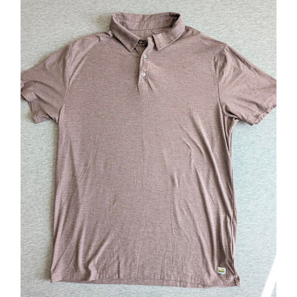 Vuori Strato Tech Polo Redwood Heather size Large V188